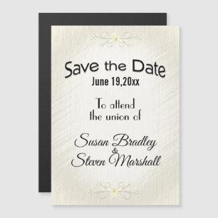 Save the Date zarte gelbe magnetische Einladung