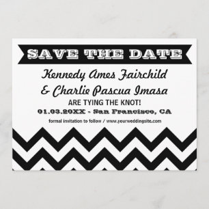 Save the Date Zickzack Hochzeitskarten