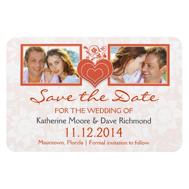 Save the Date zwei Foto Magnete (Horizontal)