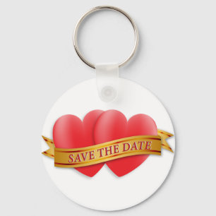 Save the Date zwei Herzen Schlüsselanhänger