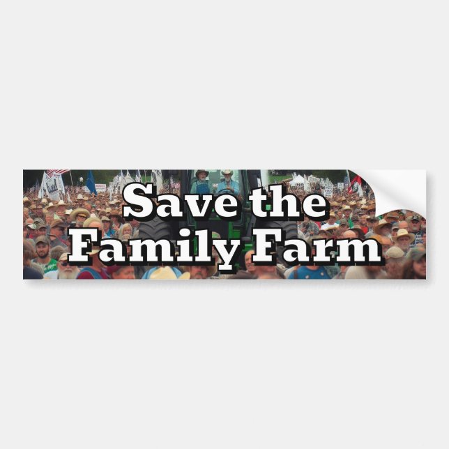 Save the Family Farm Autoaufkleber (Vorne)