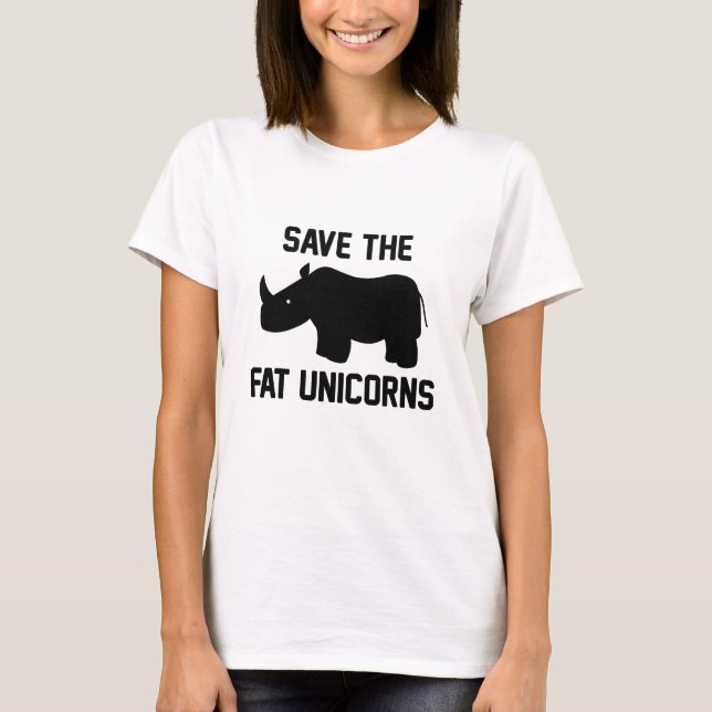 Save The Fat Unicorns T-Shirt (Vorderseite)