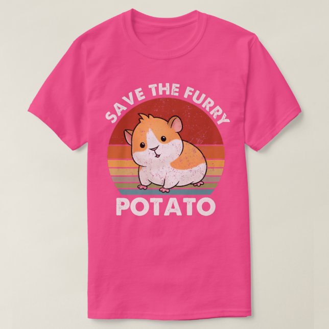 Save The Furry Potato Funny Guinea Pig Premium  T-Shirt (Design vorne)