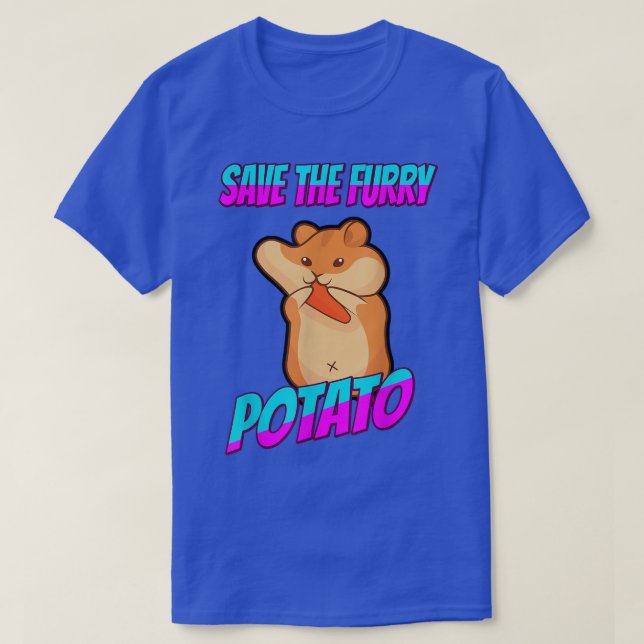 Save The Furry Potato Guinea Pig Funny  T-Shirt (Design vorne)