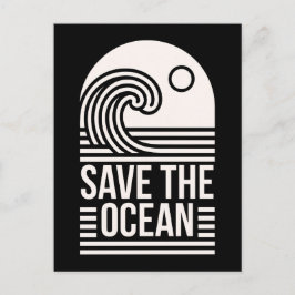 Save the ocean protection conservation volunteer postkarte