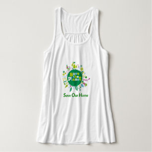 "Save the Planet: Rett Our Zuhause"-Nachricht insp Tank Top