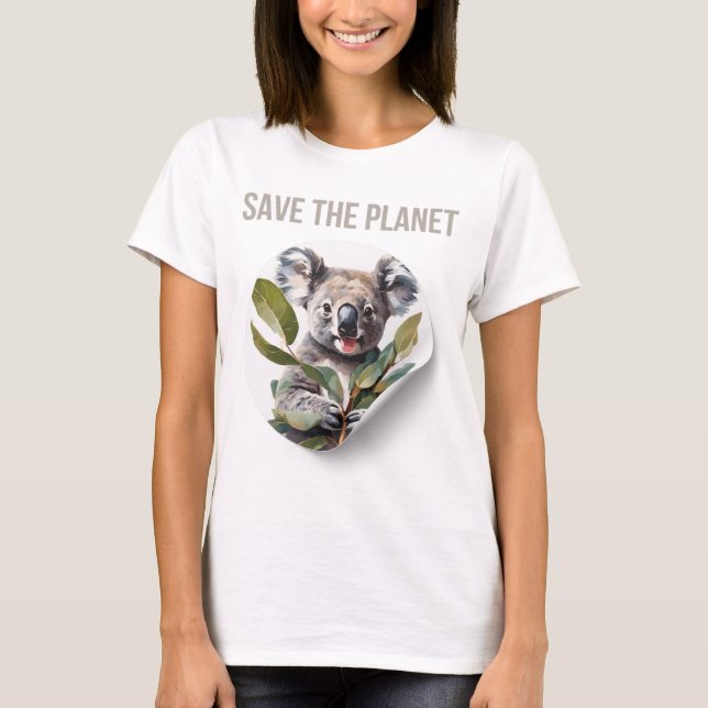 Save the Planet: Wear Your Love for Koalas! T-Shirt (Vorderseite)