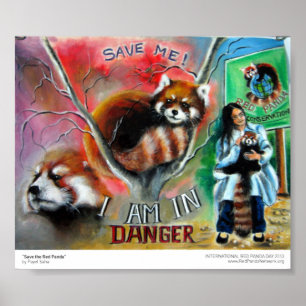 “Save the Red Panda” Print Poster