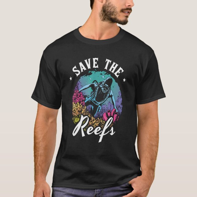 Save The Reefs Future Marine Ocean Science Marine  T-Shirt (Vorderseite)