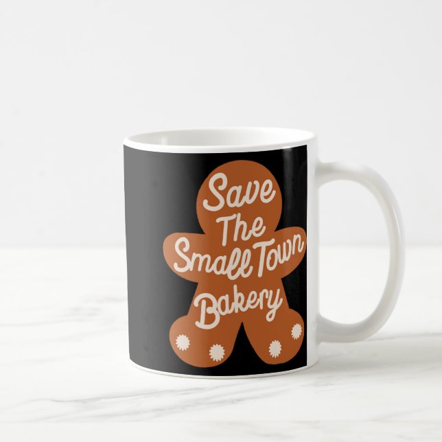 Save The Small Xmas Town Kery Gingerbread Christma Kaffeetasse (Rechts)