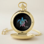 Save The Turtle Amazing Art Of Turquoise Light Taschenuhr<br><div class="desc">Save The Turtle Amazing Art Of Turquoise Light</div>