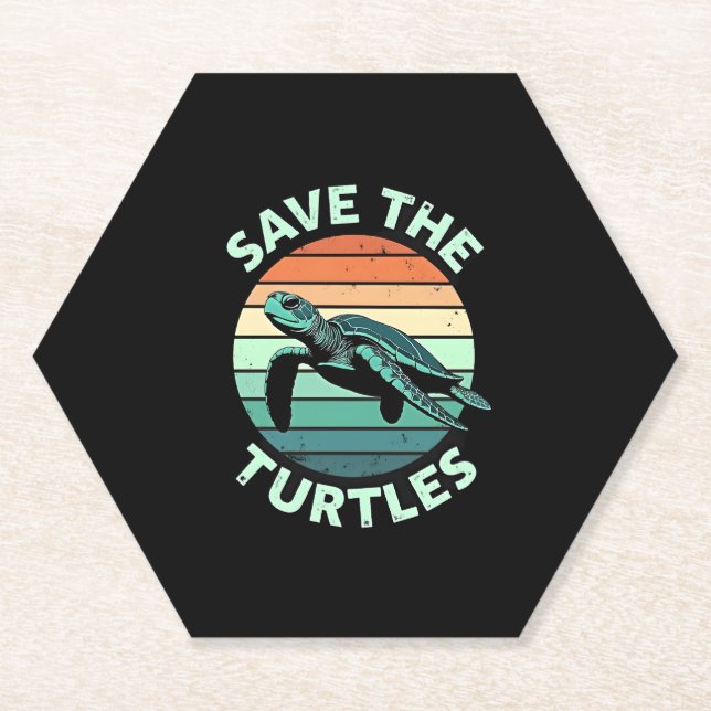 Save The Turtles Animal Turtle Pet Lover (4) Untersetzer (Vorderseite)
