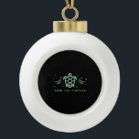 save the turtles sparkle design keramik Kugel-Ornament<br><div class="desc">save the turtles sparkle design</div>