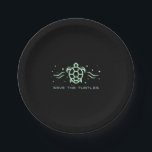 save the turtles sparkle design pappteller<br><div class="desc">save the turtles sparkle design</div>