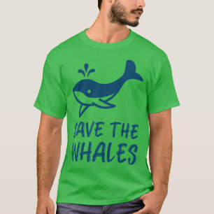 Save the Whales Cute Blue Orca Whale T-Shirt