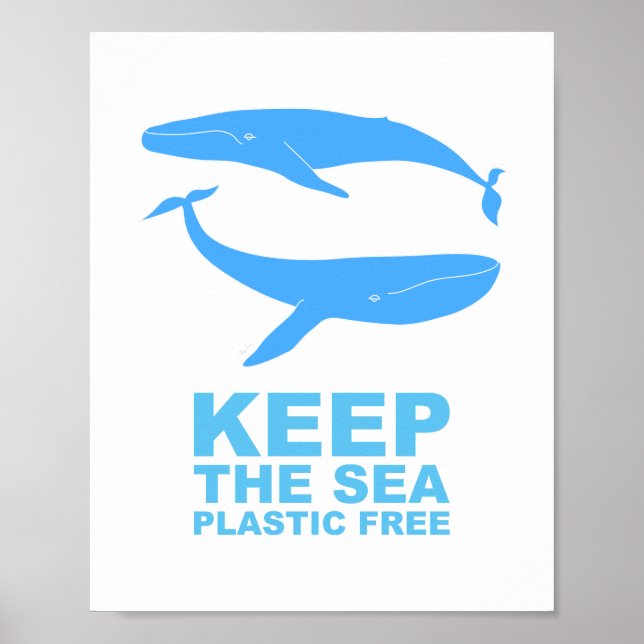 Save the Whales · Keep the Sea Plastic Free Apron Poster (Vorne)