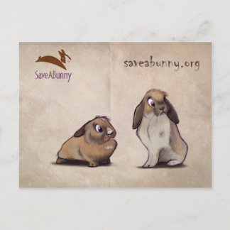 SaveABunny Postcard Postkarte