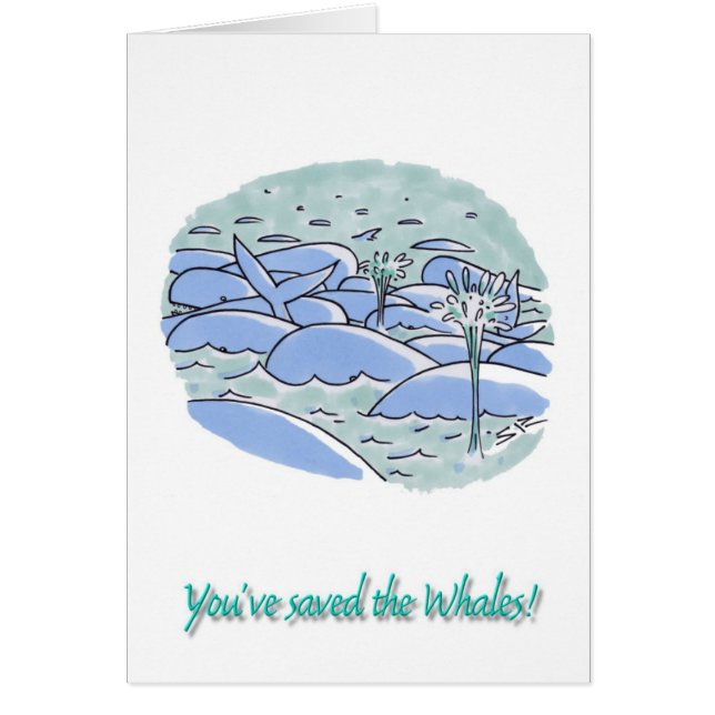 Saved Whales greeting card (Vorne)