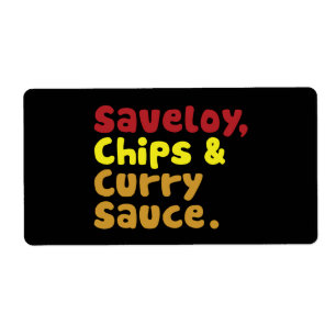 Saveloy, Chips & Curry Sauce.