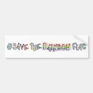 #SaveTheRainbowFlag handgeschriebene LGBTQ+-Rechte Autoaufkleber