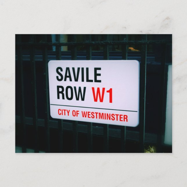 Savile Row - London - Postcard Postkarte (Vorderseite)
