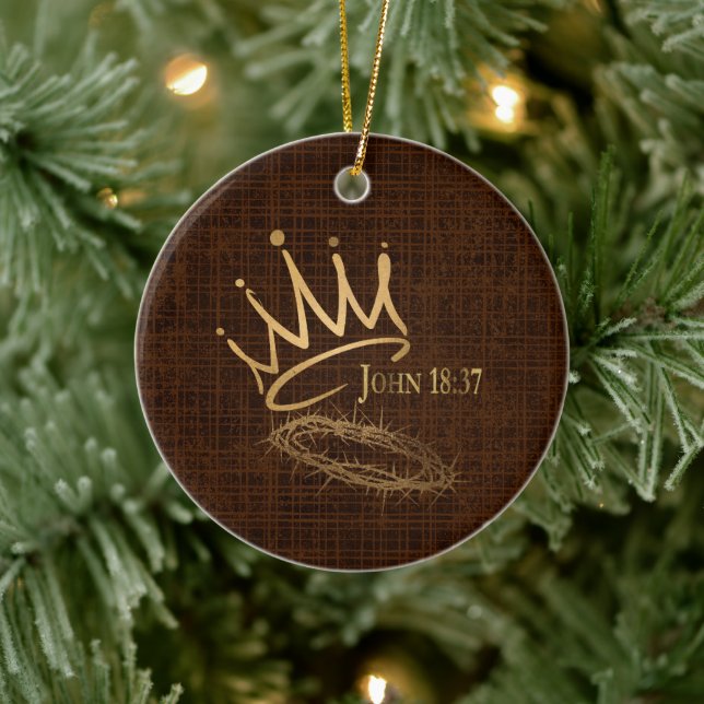 SAVIOR KING Elegante Bronze/Gold Weihnachten Keramik Ornament (Baum)