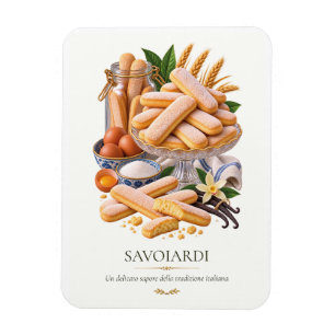 Savoiardi-Anzeige – Vintage italienisches Dessert Magnet