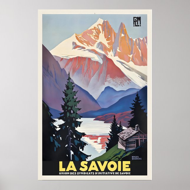 Savoie Auvergne-Rhone-Alpes France Vintage Travel Poster (Vorne)
