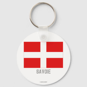 Savoie-Flagge mit Namen Schlüsselanhänger