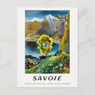 Savoie France Vintage Poster 1946 Postkarte