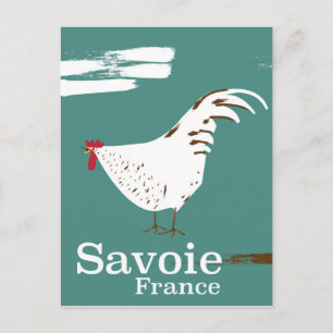 Savoie Frankreich Hahn Reiseposter Postkarte
