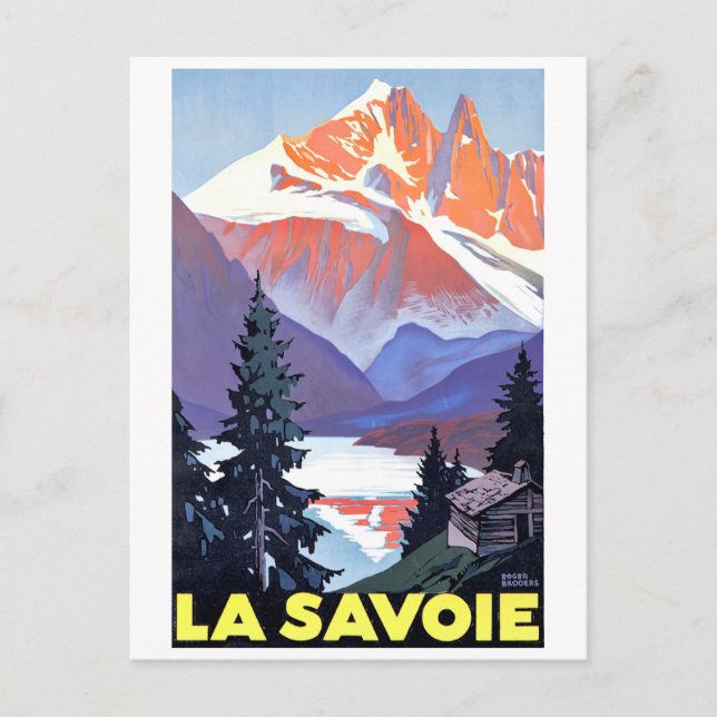 Savoie, Französische Alpen, Frankreich, Schneeberg Postkarte (Vorderseite)