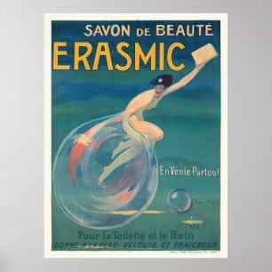 Savon De Beauté Erasmic France Vintage Poster 1912