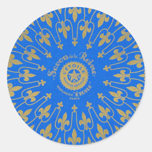 Savon de la Reine Soap Label Runder Aufkleber (Vorderseite)