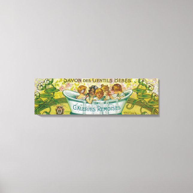 Savon Des Gentils Bebes Soap Label Leinwanddruck (Vorderseite)