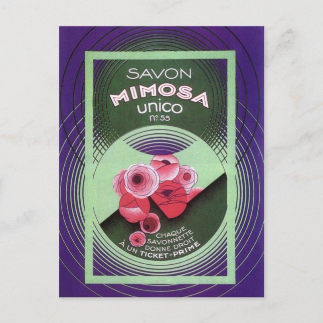 Savon Mimosa Unico 55 Postkarte (Vorderseite)