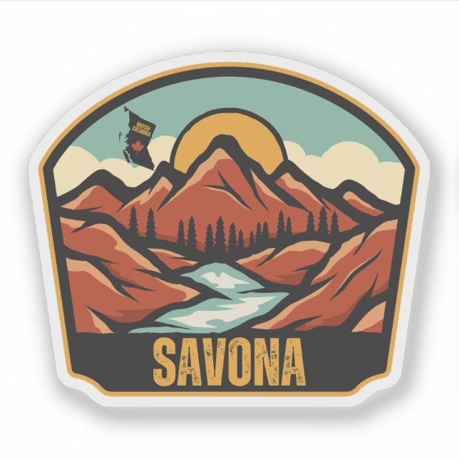 Savona, British Columbia Aufkleber (Vorderseite)