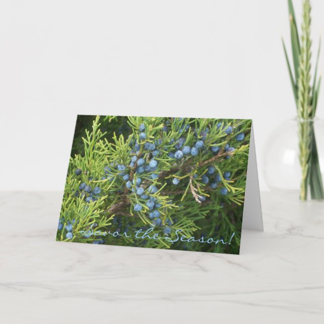 Savor die Jahreszeit Feiertagskarte (Vorderseite)