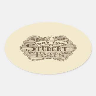 Savory Student Tees Hand Drawn Chalkboard Ovaler Aufkleber