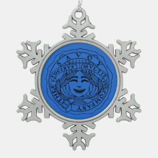 Savoy-blauer Schneeflocken-Schmuck Schneeflocken Zinn-Ornament