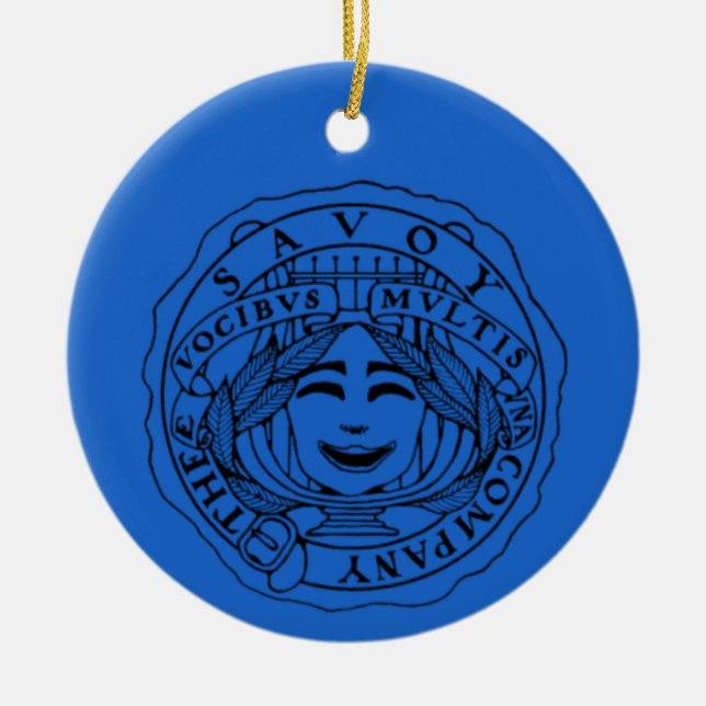 Savoy ceramic ornament blue (Vorne)