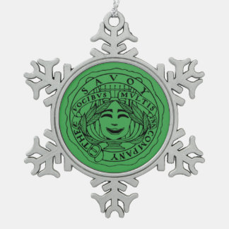 Savoy-grüner Schneeflocken-Schmuck Schneeflocken Zinn-Ornament