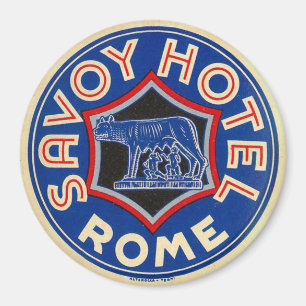 Savoy Hotel, Rom, Italien Vintage Magnet