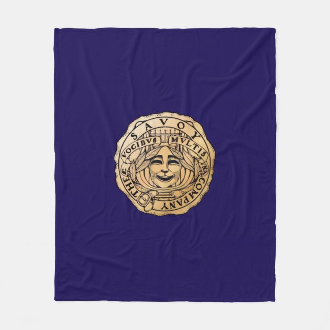 Savoy Logo-Decke navy Fleecedecke (Vorderseite)
