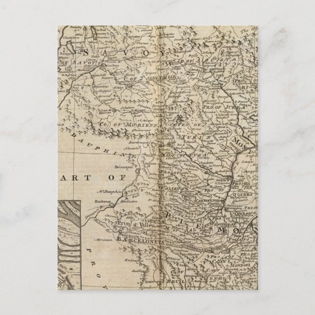 Savoy, Piemont, Montferrat Postkarte (Vorderseite)