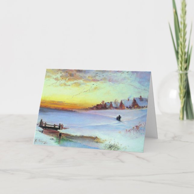 Savrason - Winterlandschaft (Tauwetter) Karte (Vorderseite)