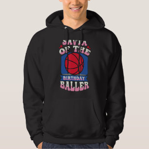 Savta des Geburtstags Baller Basketball Theme Bday Hoodie
