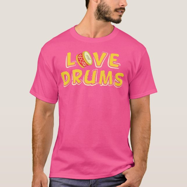 Savvy Turtle. Liebe-Trommeln T-Shirt (Vorderseite)
