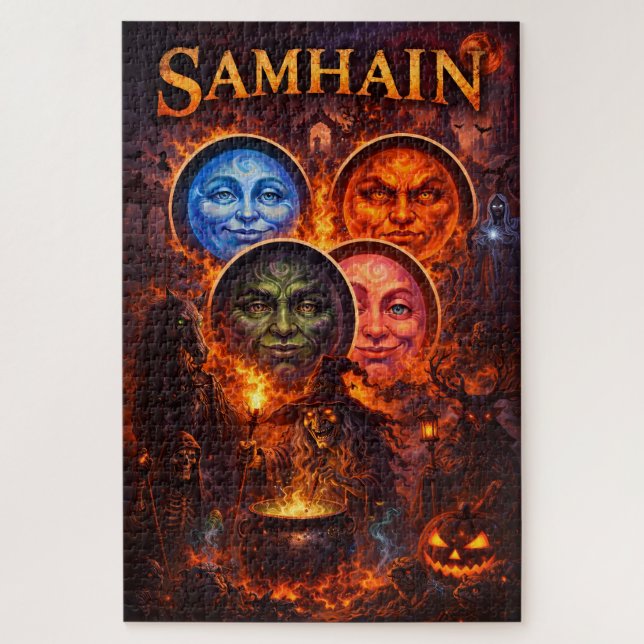 Saw in ritual celestial moon faces epic 1000 piece puzzle (Vertikal)