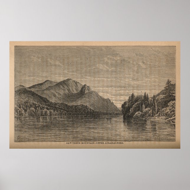 Saw-Teeth Mountain - Oberer Auslaufteich Poster (Vorne)